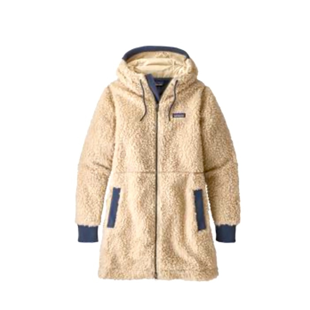 Women’s Patagonia Dusty Mesa Parka. Size L, tan and blue. Great condition.